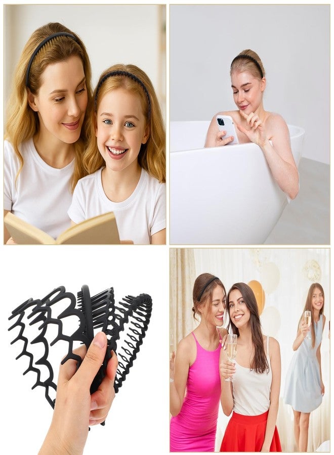 Hpmjz 5 Pcs Headband with Teeth Plastic Non-Slip Headband with Wavy Teeth Zigzag Headbands Fashion Effortless Hairband Accessory Shark Teeth Hair Comb Zig Zag Hair Hoop for Women Girls Men - Image 5